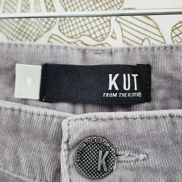 Kut from the Kloth Diana Fab Ab Skinny Corduroy Lavender Pants Women's 8 - Picture 5 of 8